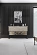 HABITAT ET JARDIN - Console en bois "Luxe" - 120 x 30 x 80 cm - Travertin Noir - vignette