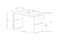 HABITAT ET JARDIN - Bureau en bois "Rana" - 120 x 75 x 60 cm - Noyer, Noir - vignette