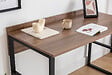 HABITAT ET JARDIN - Bureau en bois "Rana" - 120 x 75 x 60 cm - Noyer, Noir - vignette