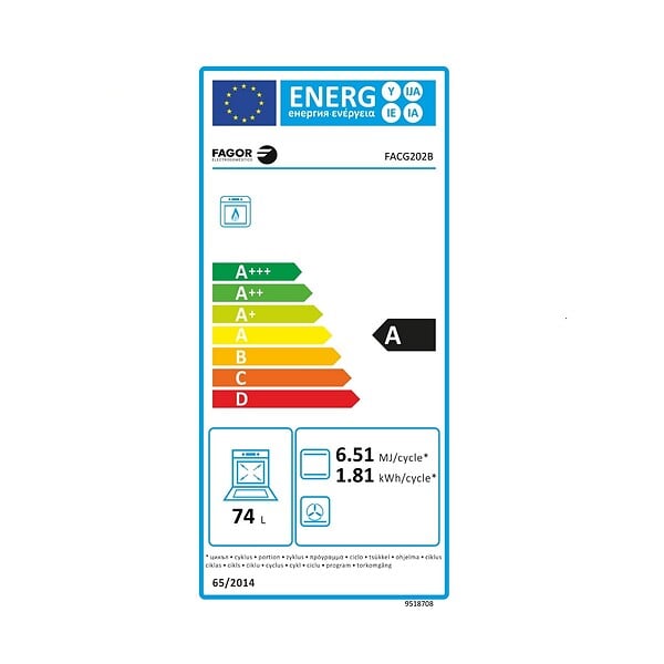 FAGOR - Cuisinière Gaz 74l 4 Feux Blanc - FACG202B - large
