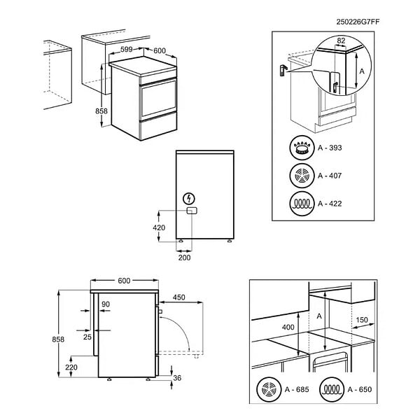 ELECTROLUX - Cuisinière Vitrocéramique 58l 4 Feux Inox - LKR664166X - large