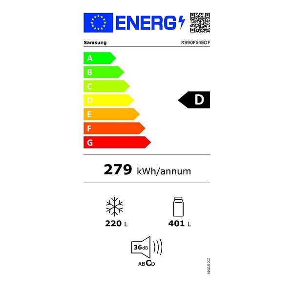 SAMSUNG - Réfrigérateur Américain 92cm 621l Ventilé - RS90F64EDF - large