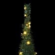 VIDAXL - vidaXL Sapin de Noël artificiel pré-éclairé avec guirlandes vert 210cm - vignette