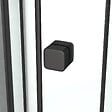 AURLANE - Cabine de douche rectangulaire 110x80x197 cm - Porte coulissante - Receveur Noir Mat - vignette