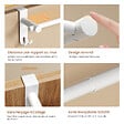 EMKE - EMKE Porte-serviettes extensible blanc en acier inoxydable SUS201, support télescopique réglable 400–635 mm, 100 × 100 × 630 mm - vignette