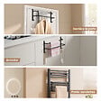 EMKE - EMKE Porte-serviettes double barre noir, support salle de bain avec crochets, acier inoxydable SUS201, 410 × 180 × 124 mm - vignette