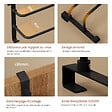 EMKE - EMKE Porte-serviettes double barre noir, support salle de bain avec crochets, acier inoxydable SUS201, 410 × 180 × 124 mm - vignette