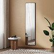 EMKE - Miroir Intégral EMKE avec Cadre en Alliage d’Aluminium – 160 x 40 cm, Noir, Usage Autoportant - vignette