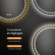 EMKE - EMKE Miroir led salle de bain ф60 cm Miroir salle de bain lumineux avec 3 Couleurs de lumière réglables+Anti-buée, Économie d'énergie miroir led - vignette