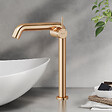 EMKE - EMKE Mitigeur de Lavabo Or Rosé Design, 332 × 220 × 76 mm, Robinet Salle de Bain en Laiton, Cartouche Céramique Longue Durée, Pose Rapid - vignette