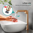EMKE - EMKE Mitigeur de Lavabo Or Rosé Design, 332 × 220 × 76 mm, Robinet Salle de Bain en Laiton, Cartouche Céramique Longue Durée, Pose Rapid - vignette