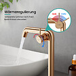 EMKE - EMKE Mitigeur de Lavabo Or Rosé Design, 332 × 220 × 76 mm, Robinet Salle de Bain en Laiton, Cartouche Céramique Longue Durée, Pose Rapid - vignette