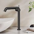 EMKE - EMKE Mitigeur de Lavabo Noir Mat Design, 332 × 220 × 76 mm, Robinet Salle de Bain en Laiton, Cartouche Céramique Longue Durée, Pose Rapid - vignette