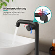 EMKE - EMKE Mitigeur de Lavabo Noir Mat Design, 332 × 220 × 76 mm, Robinet Salle de Bain en Laiton, Cartouche Céramique Longue Durée, Pose Rapid - vignette