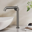 EMKE - EMKE Mitigeur de Lavabo Anthracite Mat Design, 332 × 220 × 76 mm, Robinet Salle de Bain en Laiton, Cartouche Céramique Longue Durée, Pose Rapid - vignette