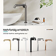 EMKE - EMKE Mitigeur de Lavabo Anthracite Mat Design, 332 × 220 × 76 mm, Robinet Salle de Bain en Laiton, Cartouche Céramique Longue Durée, Pose Rapid - vignette