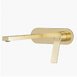 EMKE - EMKE Mitigeur Lavabo Design Séparé, Robinet Mural Or Champagne 288×210×70 mm, Corps en Laiton et Inox 304, Cartouche Céramique Haute Durabilité - vignette