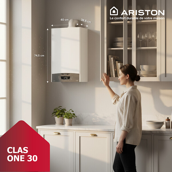 ARISTON - CLAS ONE 30kW, Chaudière à Condensation + Kit installation - large
