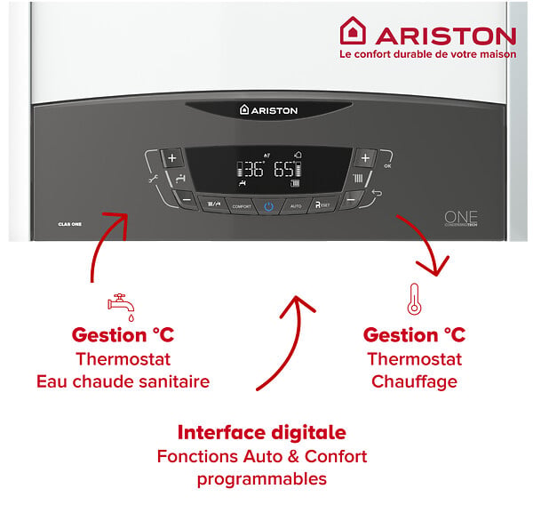 ARISTON - CLAS ONE 30kW, Chaudière à Condensation + Kit installation - large