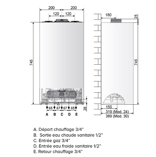 ARISTON - CARES ONE 30kW, Chaudière à Condensation + Kit installation ARISTON - large