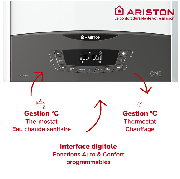 ARISTON - CLAS ONE 35kW, Chaudière à Condensation + Kit installation - large
