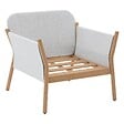 HESPERIDE - Fauteuil de salon de jardin "Odemilia" gris aluminium et polyester - vignette