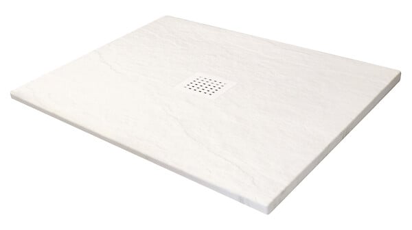ONDEE - Receveur de douche NARA - Antidérapant Découpable 80x80 cm Résine Blanc Bonde - large