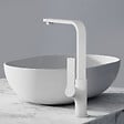 EMKE - EMKE Mitigeur de Cuisine Blanc Mat, Robinet Monocommande Rotatif 360°, 30,3 × 22,5 cm, Design Fin en Acier Inoxydable - vignette