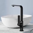 EMKE - EMKE Mitigeur de Cuisine Noir Mat, Robinet Monocommande Rotatif 360°, 30,3 × 22,5 cm, Design Fin en Acier Inoxydable - vignette