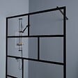 KIAMAMI VALENTINA - Cabine De Douche À L'italienne 110Cm Verre Clair Cadre Noir - vignette