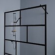KIAMAMI VALENTINA - Douche À L'italienne 100Cm Verre Clair Cadre Noir - vignette