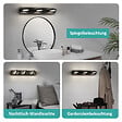 EMKE - EMKE Applique LED murale noire pour salle de bain, éclairage miroir 50 cm, 15 W, lumière neutre 4000 K - vignette