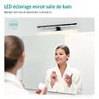 EMKE - EMKE Éclairage LED mural pour salle de bain noir, lampe miroir 40 × 15 cm, lumière neutre 4200 K, montage polyvalent - vignette