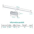 EMKE - EMKE Lampe murale LED pour salle de bain blanc, éclairage miroir 40 × 20 cm, lumière froide 6500 - vignette
