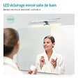EMKE - EMKE Éclairage LED mural pour salle de bain blanc, lampe miroir 40 × 15 cm, lumière neutre 4200 K, montage polyvalent - vignette