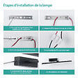 EMKE - EMKE Lampe murale LED pour salle de bain noir, éclairage miroir 40 × 20 cm, lumière froide 6500 - vignette