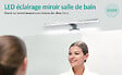 EMKE - EMKE Lampe murale LED salle de bain blanche, éclairage miroir 40 × 15 cm, lumière froide 6000 K, installation multiple - vignette