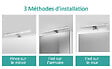 EMKE - EMKE Lampe murale LED salle de bain blanche, éclairage miroir 40 × 15 cm, lumière froide 6000 K, installation multiple - vignette