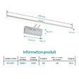 EMKE - EMKE Éclairage LED pour miroir de salle de bain blanc, lampe murale orientable 40 × 20 cm, lumière neutre 4200 K - vignette