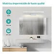 EMKE - EMKE Éclairage LED pour miroir de salle de bain blanc, lampe murale orientable 40 × 20 cm, lumière neutre 4200 K - vignette