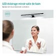 EMKE - EMKE Lampe murale LED salle de bain noir, éclairage miroir 40 × 15 cm, lumière froide 6000 K, installation multiple - vignette