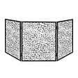 DIXNEUF - Pare-feu acier Floria - Noir - 65x65x75 cm - vignette