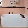 VILLEROY ET BOCH - Villeroy & Boch Loop & Friends Baignoire murale pour installation en angle à droite SQUARE 1800 x 800 mm Blanc - vignette