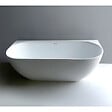 SWISS AQUA TECHNOLOGIES - Swiss Aqua Technologies Lesly 170 x 82 cm Baignoire semi-îlot en marbre coulé, sans pieds, blanc (LE1700) - vignette