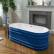PLANETE BAIN - Baignoire îlot design 180x80 cm - Bleu style Haussmannien - Acrylic Lucite® - vignette