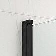 SWISS AQUA TECHNOLOGIES - 150x80 cm Pare-baignoire pivotant en verre, orientation gauche et droite, noir (SATVZUNIKCT80) - vignette