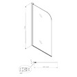 SWISS AQUA TECHNOLOGIES - 150x80 cm Pare-baignoire pivotant en verre, orientation gauche et droite, noir (SATVZUNIKCT80) - vignette