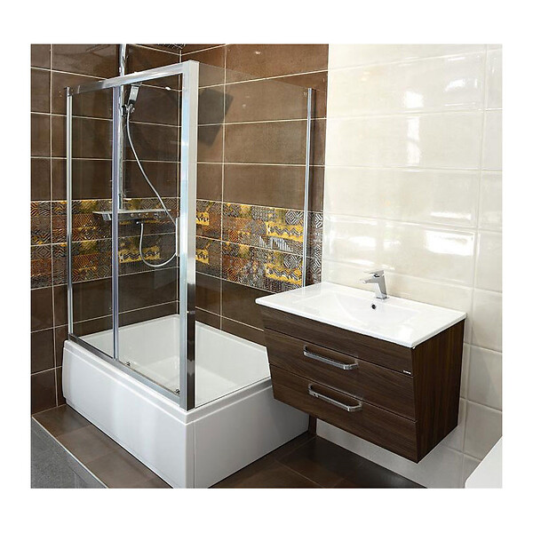 POLYSAN - Polysan Deep  Paroi latérale pour baignoire - 750x1650mm, Verre transparent (MD3116) - large