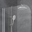 SWISS AQUA TECHNOLOGIES - Pare-baignoire avec un panneau pivotant en verre, 150x75cm, Chrome (SATVZUNIKCRT75) - vignette
