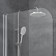 SWISS AQUA TECHNOLOGIES - Swiss Aqua Technologies Pare-baignoire avec un panneau pivotant en verre, 150x70cm, Chrome (SATVZUNIKCRT70) - vignette